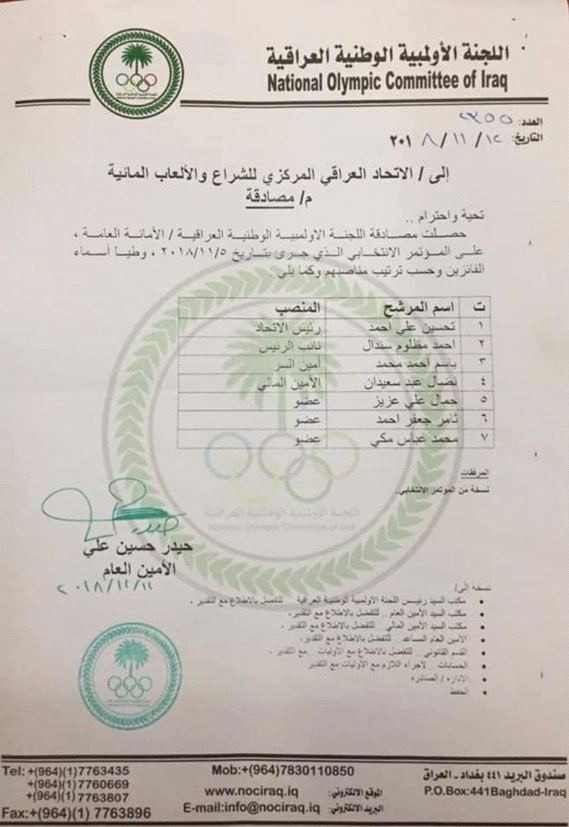 انتخابات الاتحاد العراقي